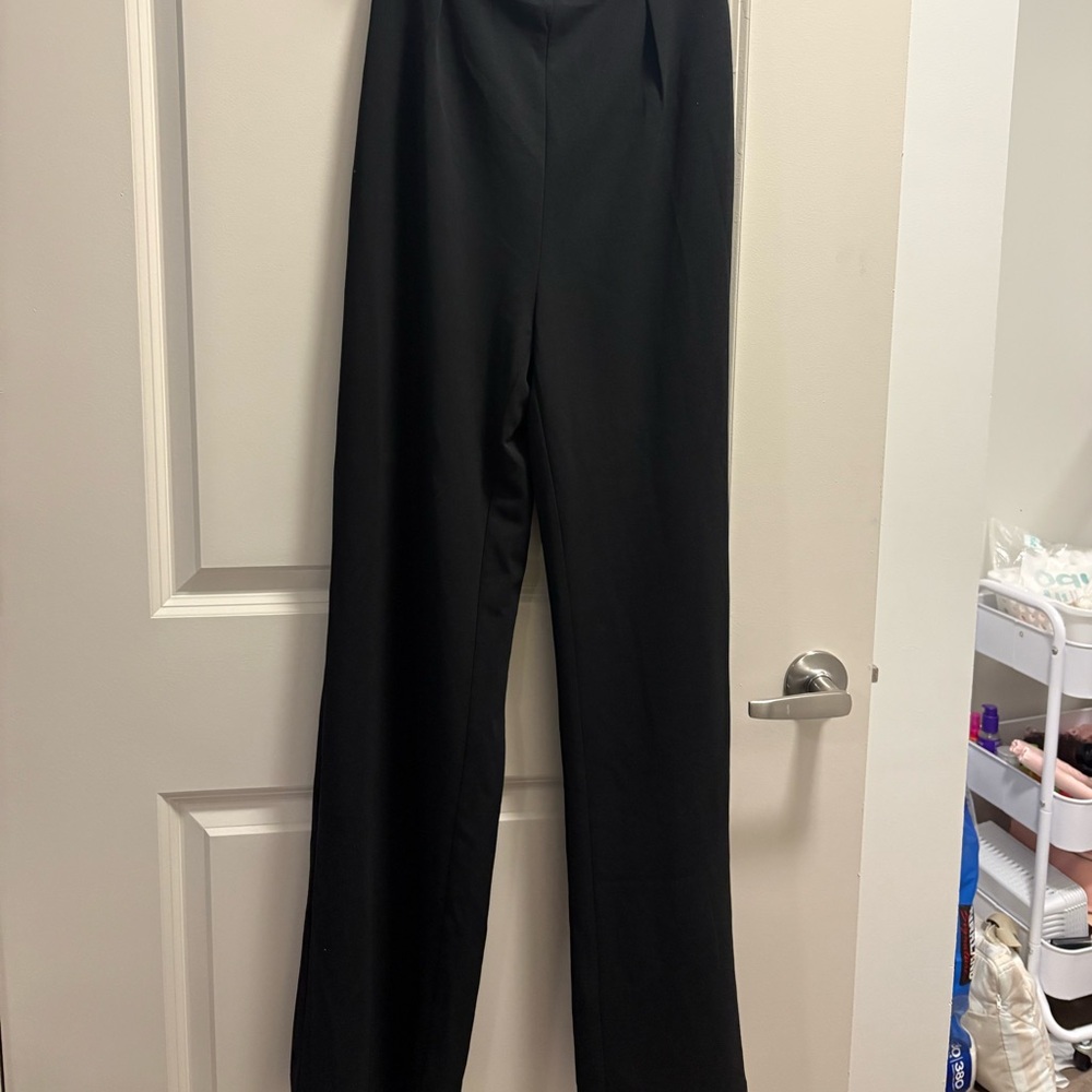 Blue Blush Black Strapless Jumpsuit